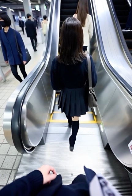 盗撮めくり バレ 大人しそうな20代お姉さんをスカートめくり