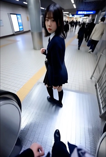 盗撮めくり バレ 大人しそうな20代お姉さんをスカートめくり