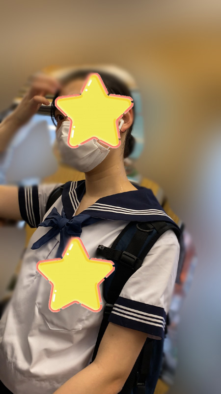 【制服JKは癒しです！9 制服JKはマスクに負けない！】見つめていたい！