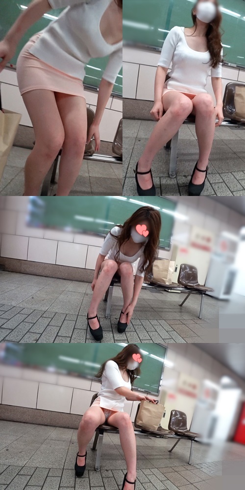 【透けパン探訪】☆ミニスカOLのパン線と美脚パンチラ!!!
