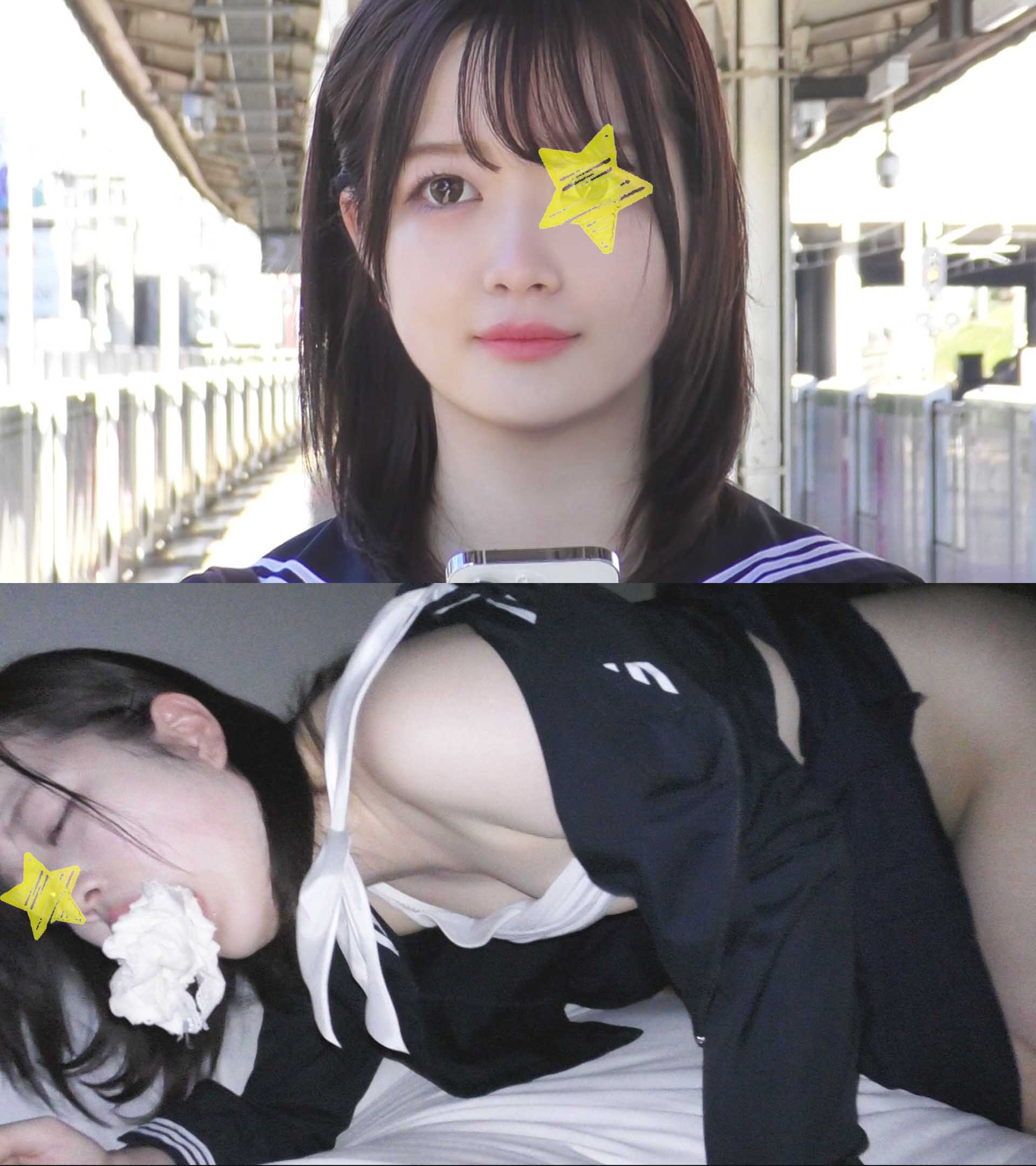 《号泣ヨダレ逝き》【電車チカン】日向坂系の正統派黒髪美○女が涙も涎も鼻水も潮も垂れ流してはしたなさ過ぎる24連続絶頂