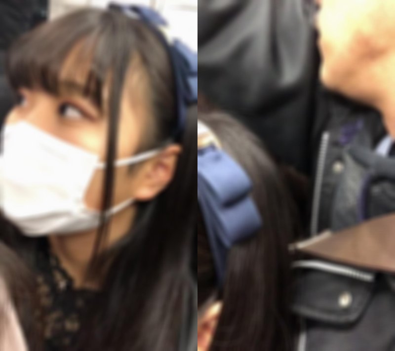 乗りなれない満員電車で痴かんにあう可愛い女の子