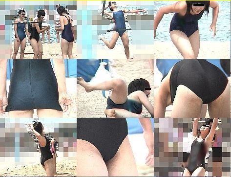 613「がぶり撮り・怒涛のビーチバレー(52)～女子〇生スクール水着編3」 gallery photo 5