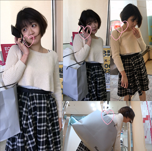 超絶かわいい子が白パンでくい込み炸裂！！】私服JDに付きまといスカート内潜入！ gallery photo 1