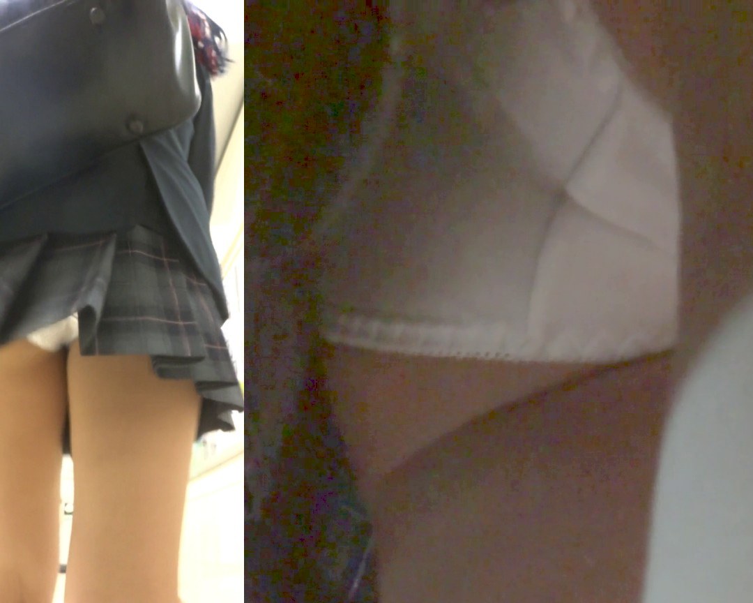 パンチラ盗撮 制服女子 ミニスカすぎて駅構内でパンチラ見せつけ(再販品)