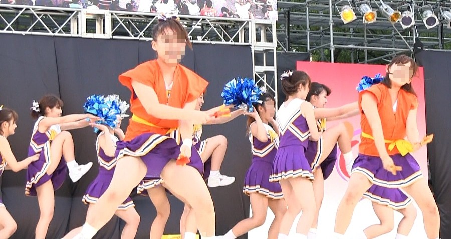 ミッション系お嬢様チア　夏の大ステージ演技ローアングル撮影！　HDS10-01