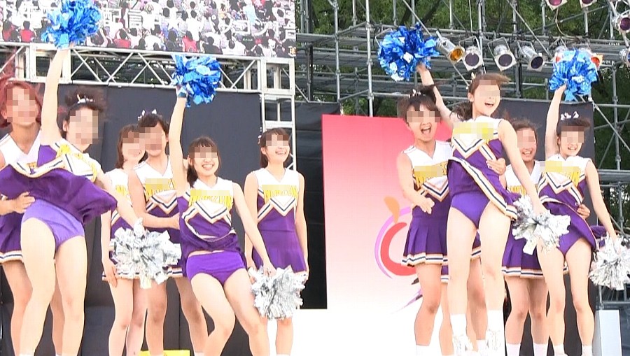 ミッション系お嬢様チア　夏の大ステージ演技ローアングル撮影！　HDS10-01