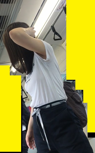 挑発的な巨乳女良至近距離視姦＾＾