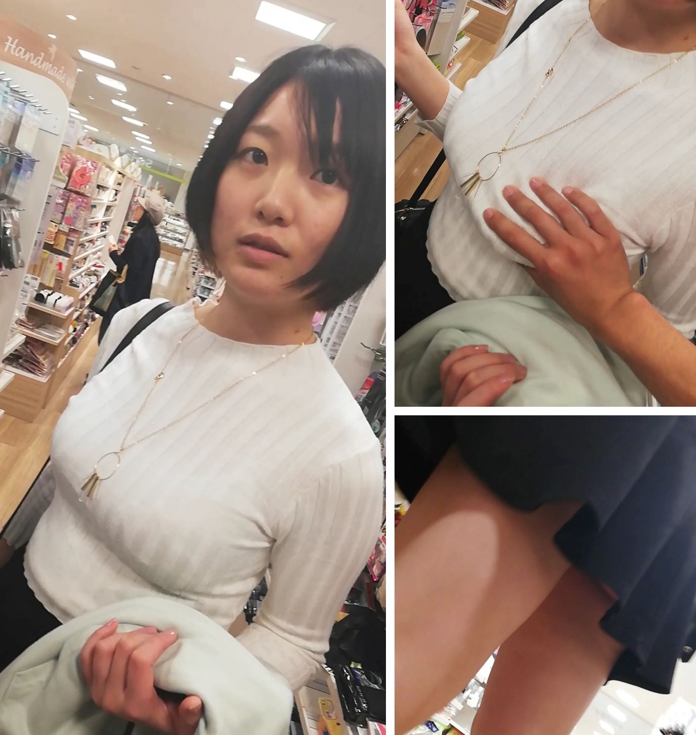 奇襲痴かん】Ｓ級美女にいきなりおさわり＆パンチラ盗撮