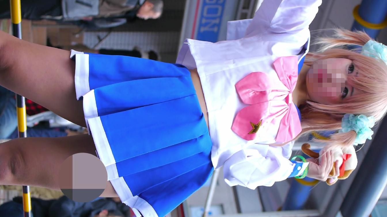 コミックマーケット コスプレ 快活美人レイヤーさんのセーラー服コス フロントパンティ丸見え コミケ