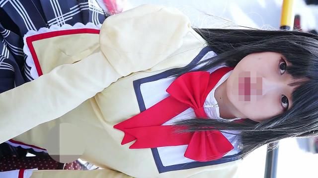 コミックマーケット コスプレ クールビューティーなレイヤーさんのコスプレ コミケ 黒スト越し白パンチラ★