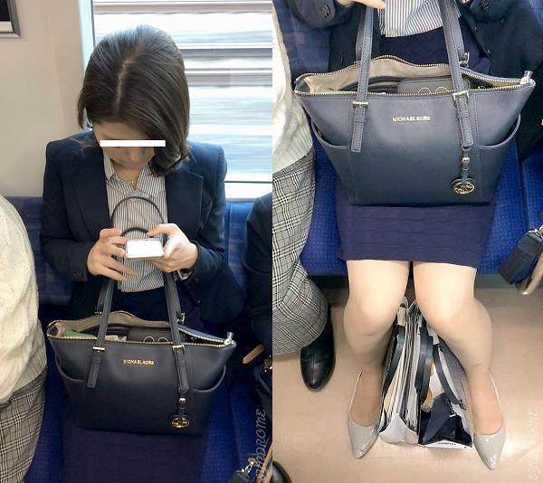 【再販】(電車対面）(顔出し）パンプスからそそり立つキュッと引き締まったキレイなパンストあんよがなんとも悩ましい…OLお姉さんを観察して gallery photo 1