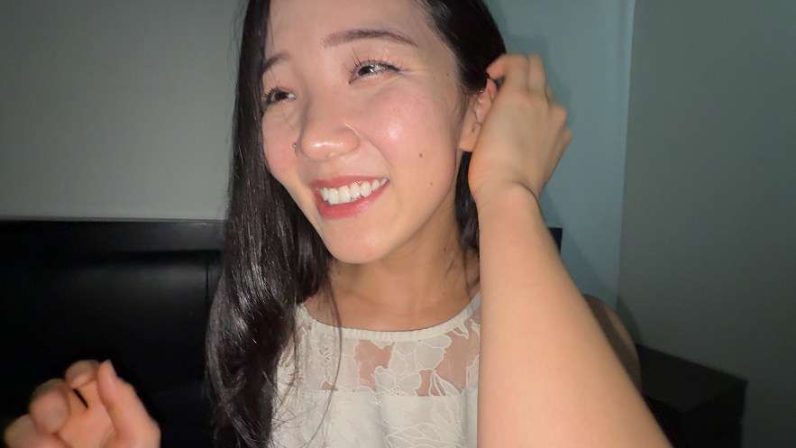 【個人撮影】桃瀬まゆのハメ撮り風　Dキス＆口臭嗅ぎ