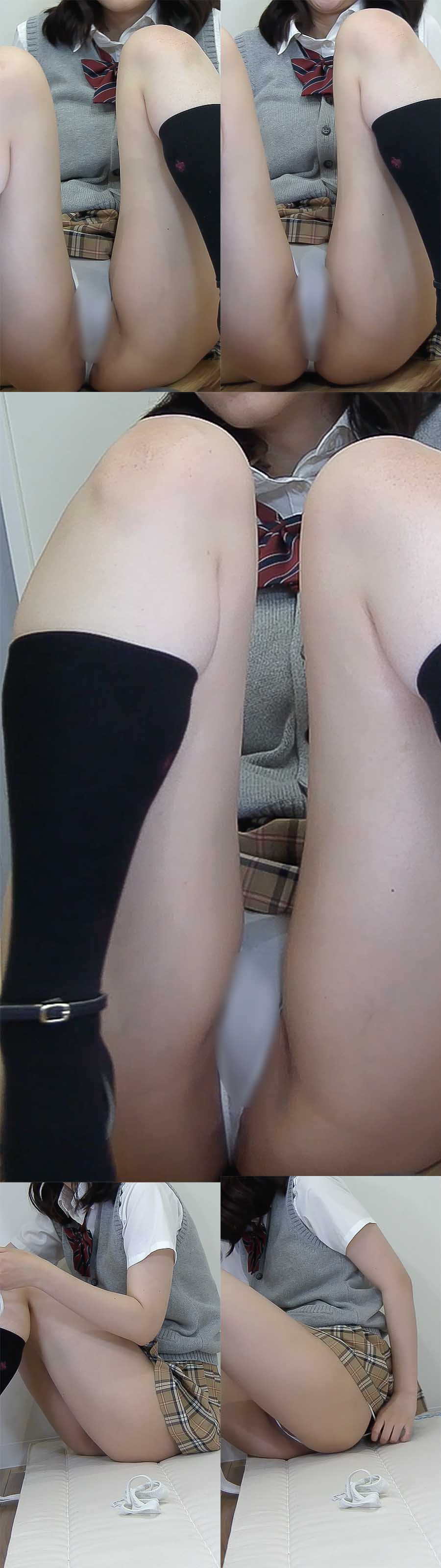 【フェチ動画】極薄パンティにうっすら沁みを作る170cmオーバーの超絶美脚の女子大生