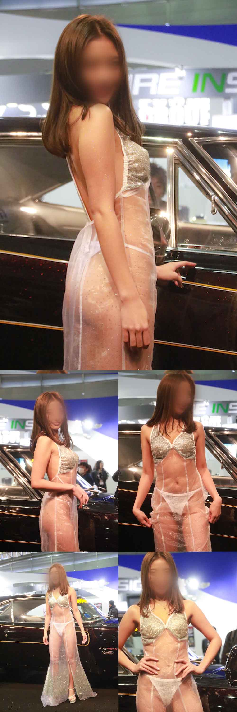 【写真】S級美女モデルのモ●マン鼠蹊部に食い込む極薄のシースルードレス＆極小Tバックビキニ　高画質250枚！