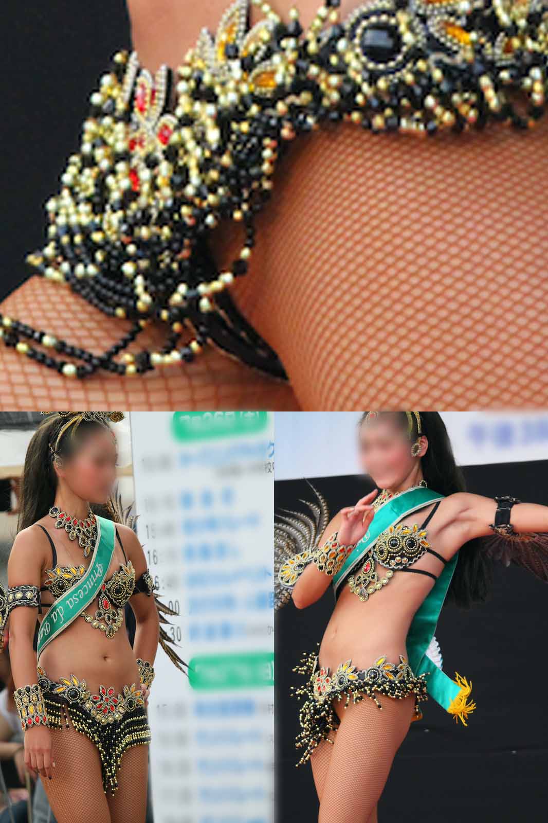 【写真】 170cmオーバーのスーパーモデル体型の圧倒的美少女！アイドルルックスのブラックスワン女子大生サンバダンサー vol. gallery photo 1