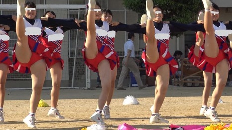 地域の祭りで演技　Kチア応援ダンス！！