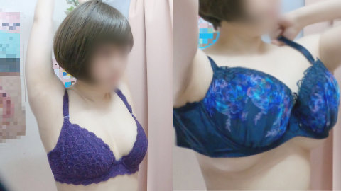 餅のような柔肌美人の　　美乳への飽くなき努力　　僕のお店の試着室457