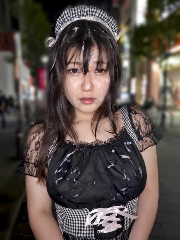 【再販】【言いなり美女②】黒髪清楚系ＪＤが喫茶店にてギャグボール姿でバイブ挿入！公開ＳＥＸでザーメン１０発ぶっかけられたメイド服