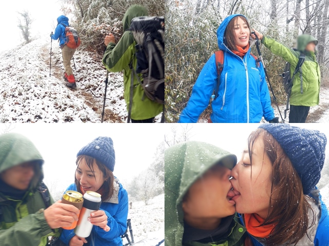 【再販】デカ尻美人のセフレに誘われ登山…雪の降る山という非現実シチュで青カン！温かい口マンコにホットザーメン注入しごっくんシても gallery photo 3