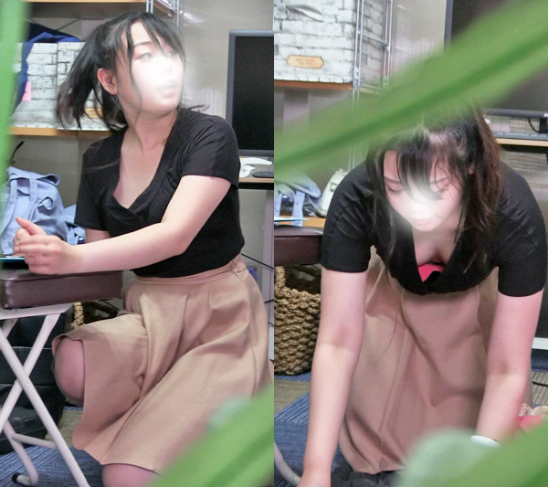 バレちゃった・・・「そこでナニしてるのぉ？」　目の前でしゃがんだパンティからナニかが・・・ gallery photo 1