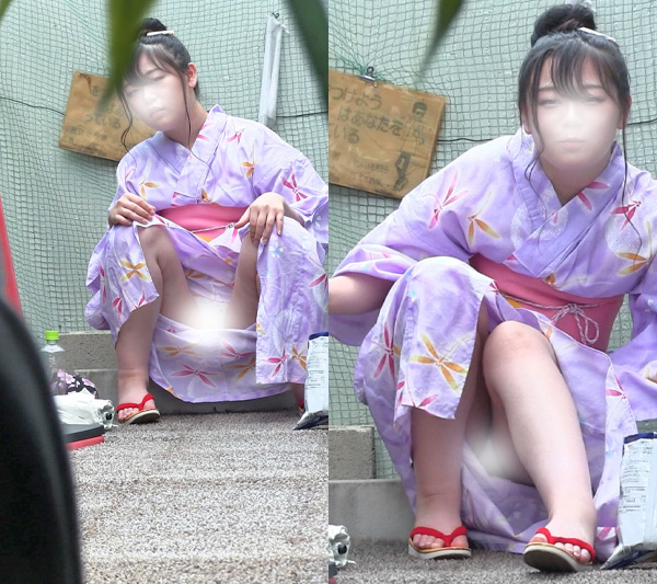 バレちゃった・・・パンティ見せてくれる浴衣娘　ニッコニコで草　通常カメラ版 gallery photo 2