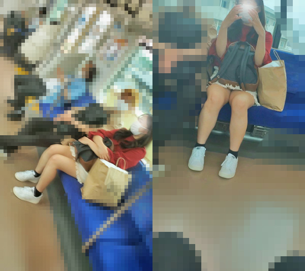 撮影バレ！NTRパンチラ　パンティ見せてくるクセに「イヤらしい眼で見ないで下さい」って・・・