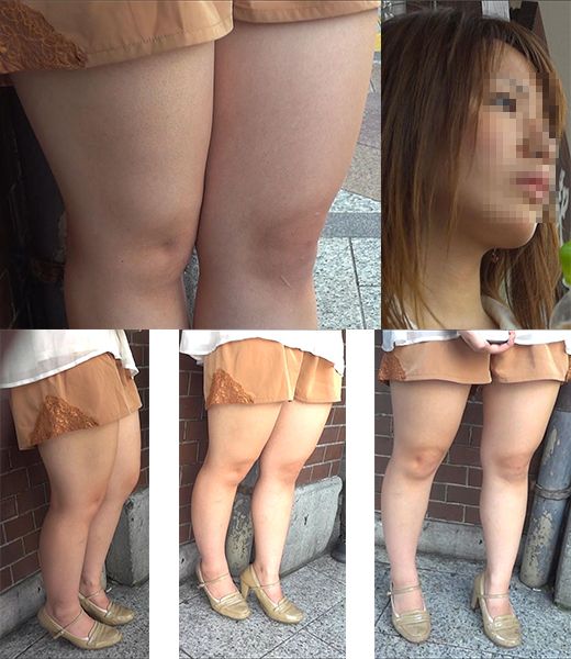 可愛いショートパンツのOLの生足をじっくりと接写したよ