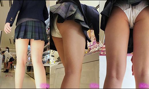 【縦型動画】ミニスカ制服JKとパンチラデート(2)ショッピング