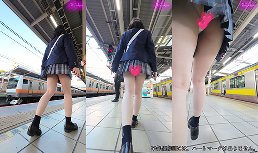 【縦型動画】街中パンチラ尾行（2）電車と駅ホームで逆さ撮り gallery photo 4