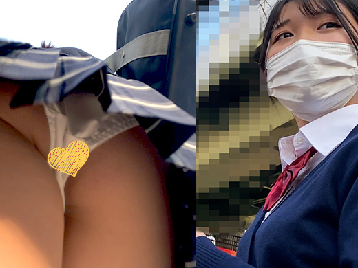 【清楚系　制服女子　追跡】階段を上りながらパンツを狙い撃ち【パンチラ】