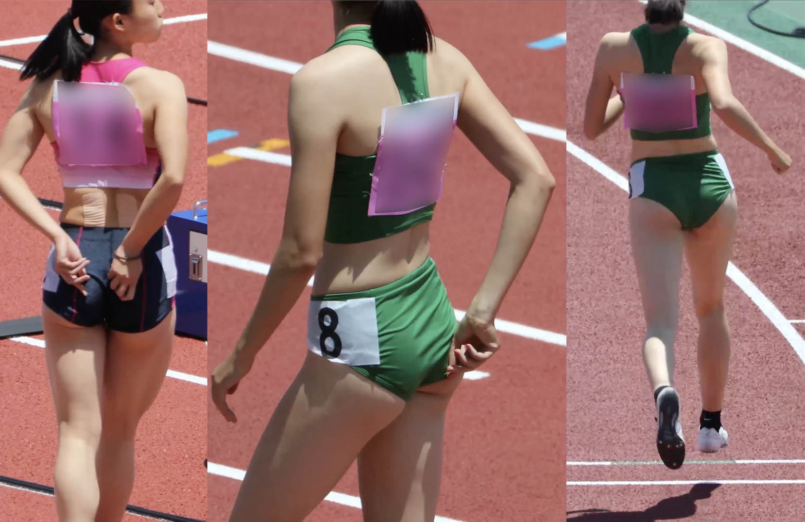 0548_02 2019年関東大学大会 100m予選02 長身緑ユニフォーム選手
