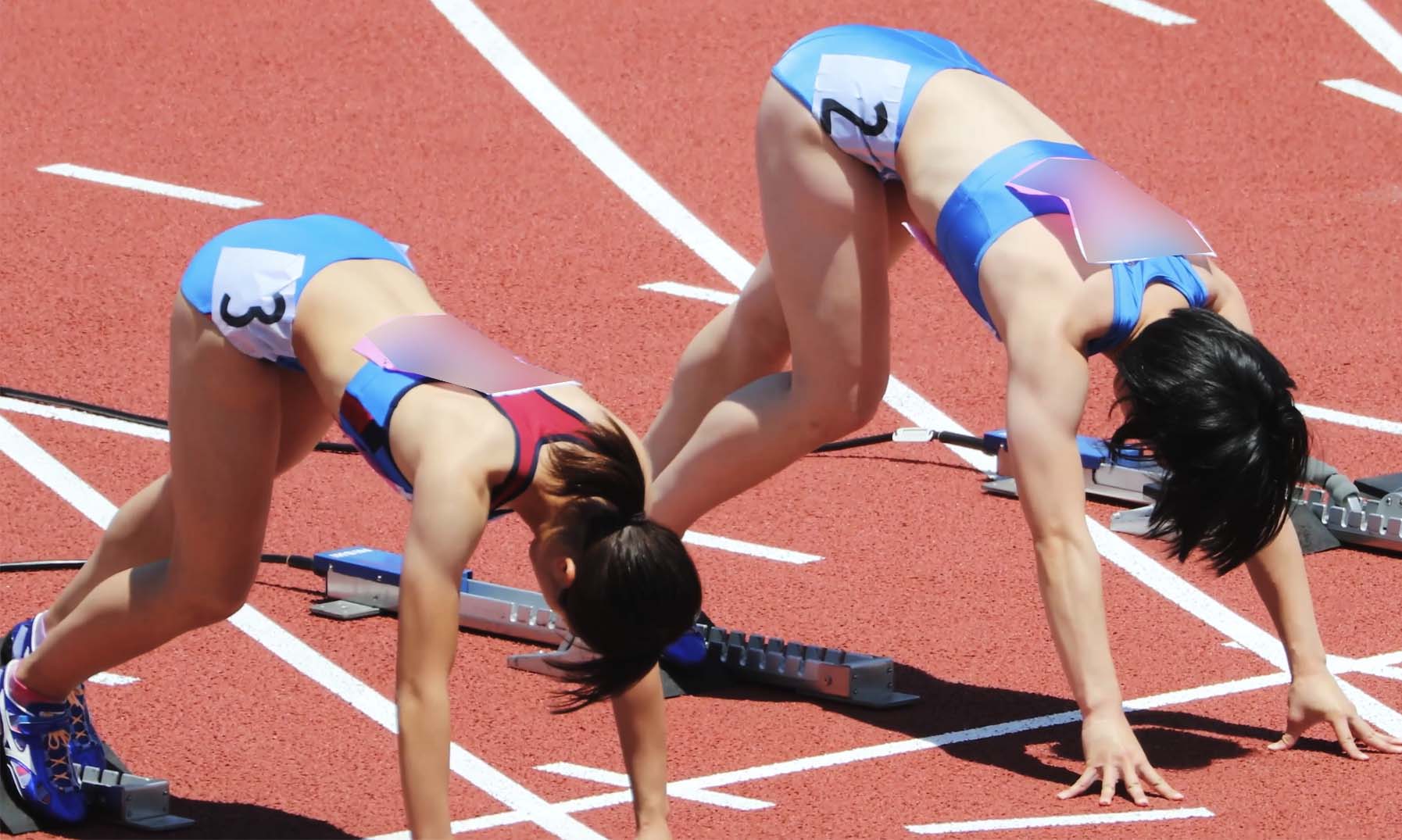 0548_04 2019年関東大学大会 100m予選04 2,3レーン青ユニフォーム選手達