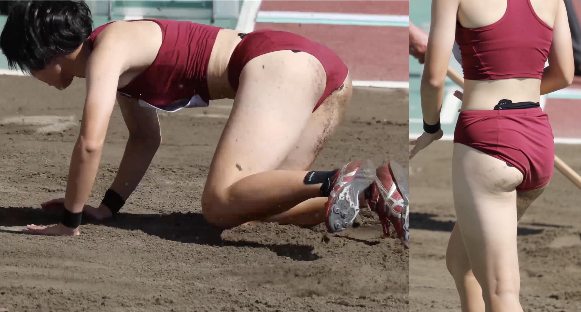 0565_06 2019年全国都道府県別大会 女子A走幅跳６　あずき色ユニフォーム選手