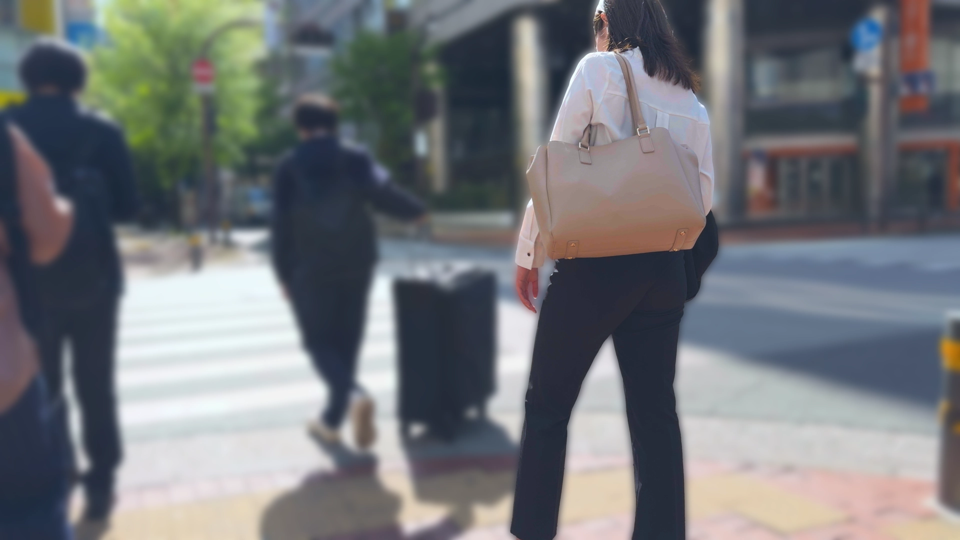 歩行記録0354「サラ髪で品あるOLさんの小走り階段のぼり」(全2名)