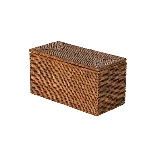 La Jolla Rectangular Rattan Storage and Toilet Roll Box