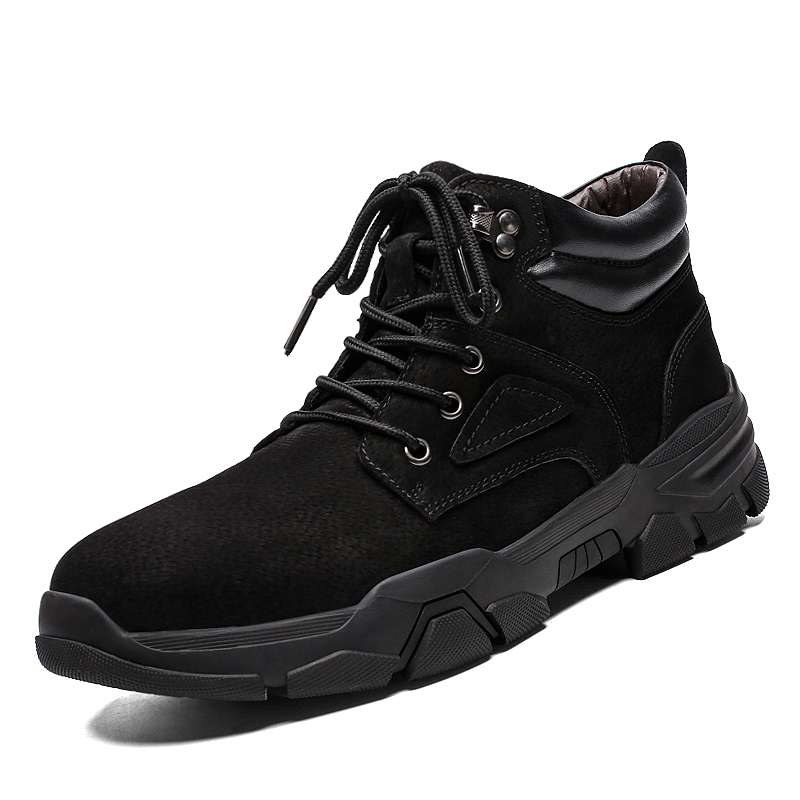 Men's Autumn-Winter Round-toe Lace-up Suede Hiking Boots | Calceus ...