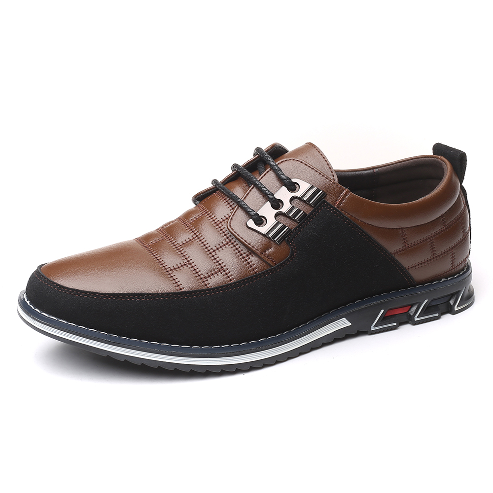 Men's Four Seasons Non Slip Lace-up Leather Business Shoes | Calceus ...