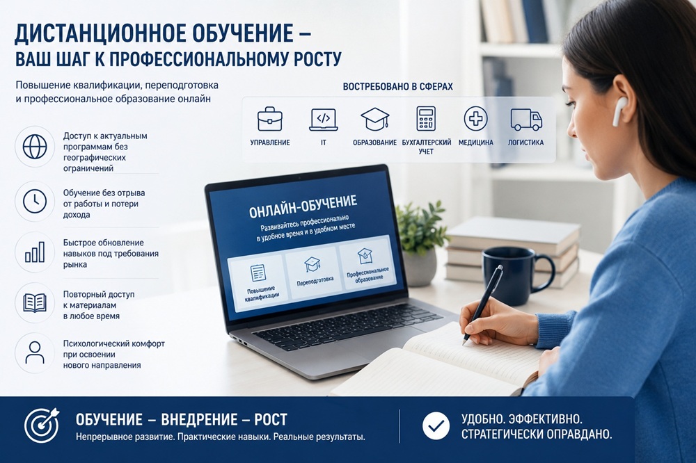 Дистанционное обучение - ваш шаг к профессиональному росту