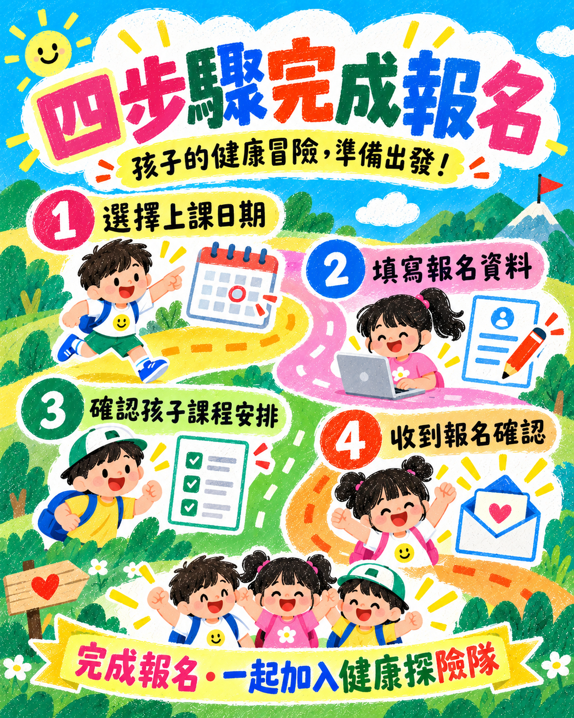 MOOD KIDS 四步驟完成線上報名