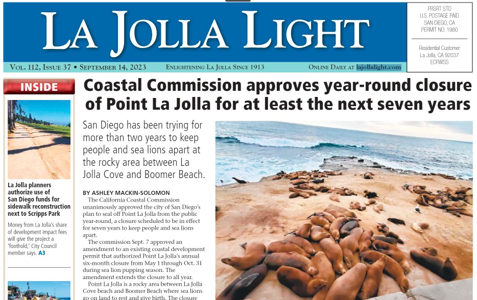 San Diego City Council approves seasonal closure of Point La Jolla for sea  lions