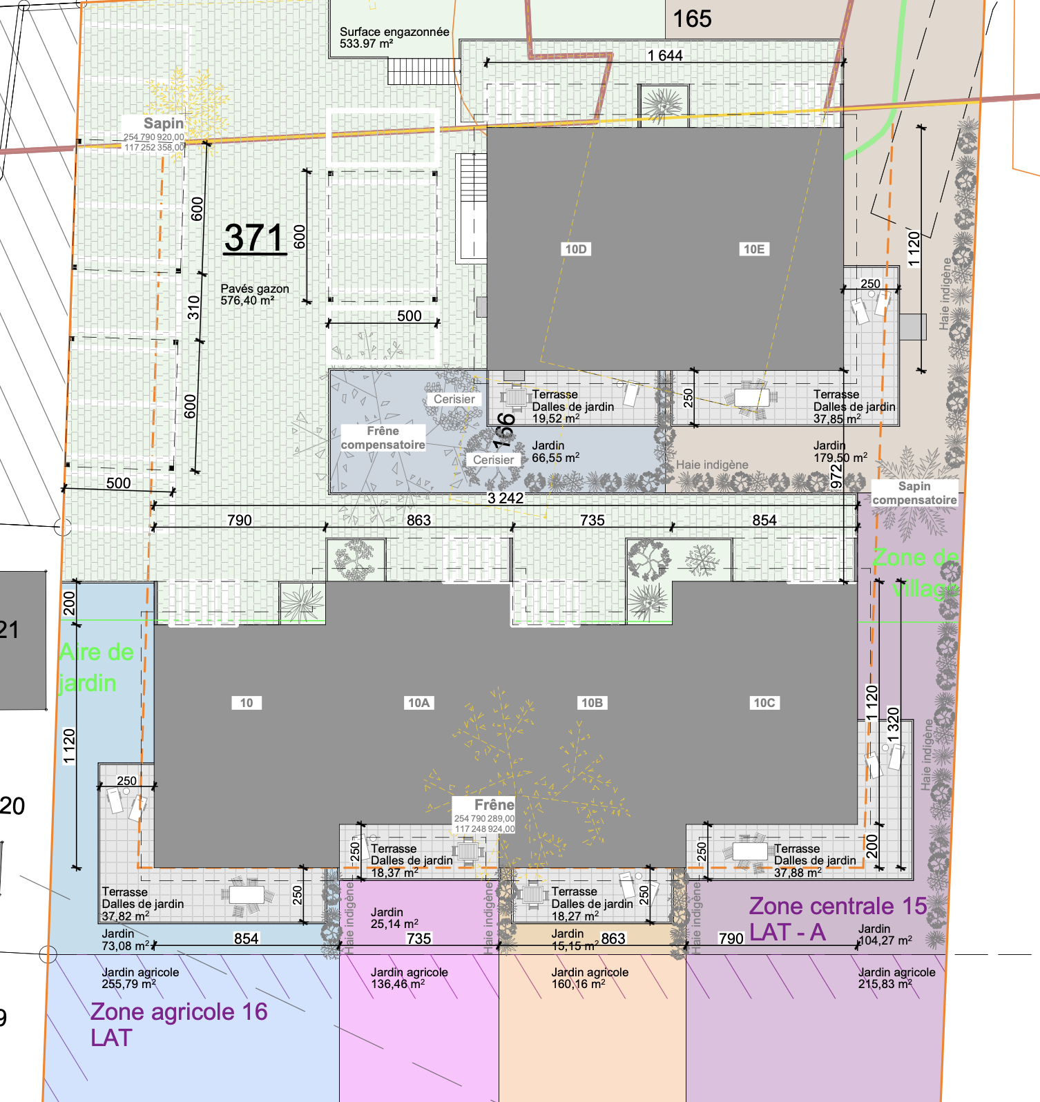 Thierra – projet de 6 villas – Permis en force