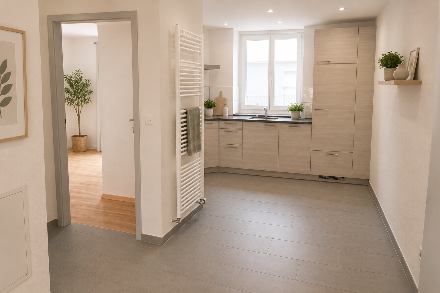 Appartement lumineux de 3 pièces au centre du village