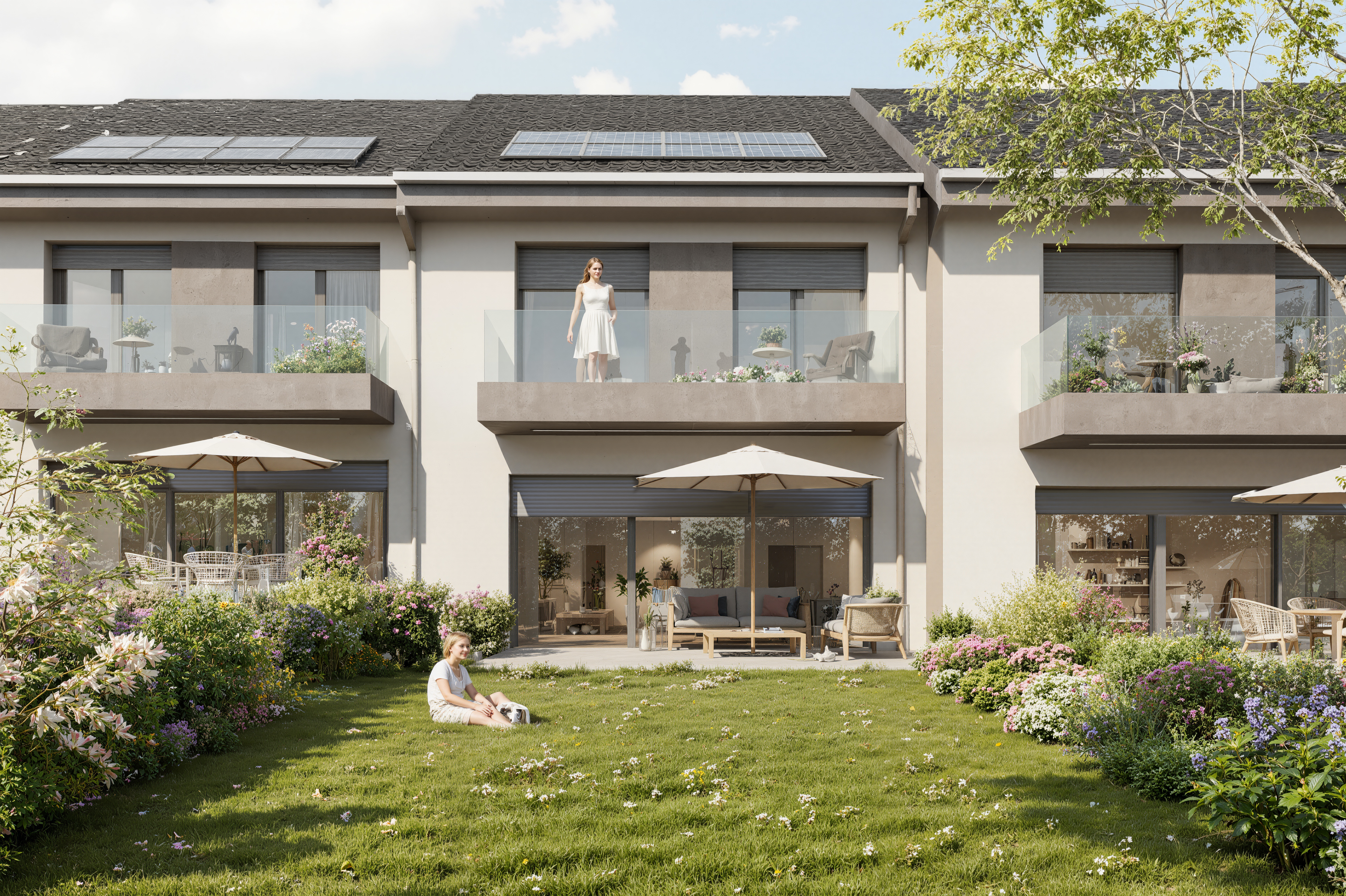 MONTHEROD - Nouvelle promotion de 5 villas contiguë - Villa B C & D