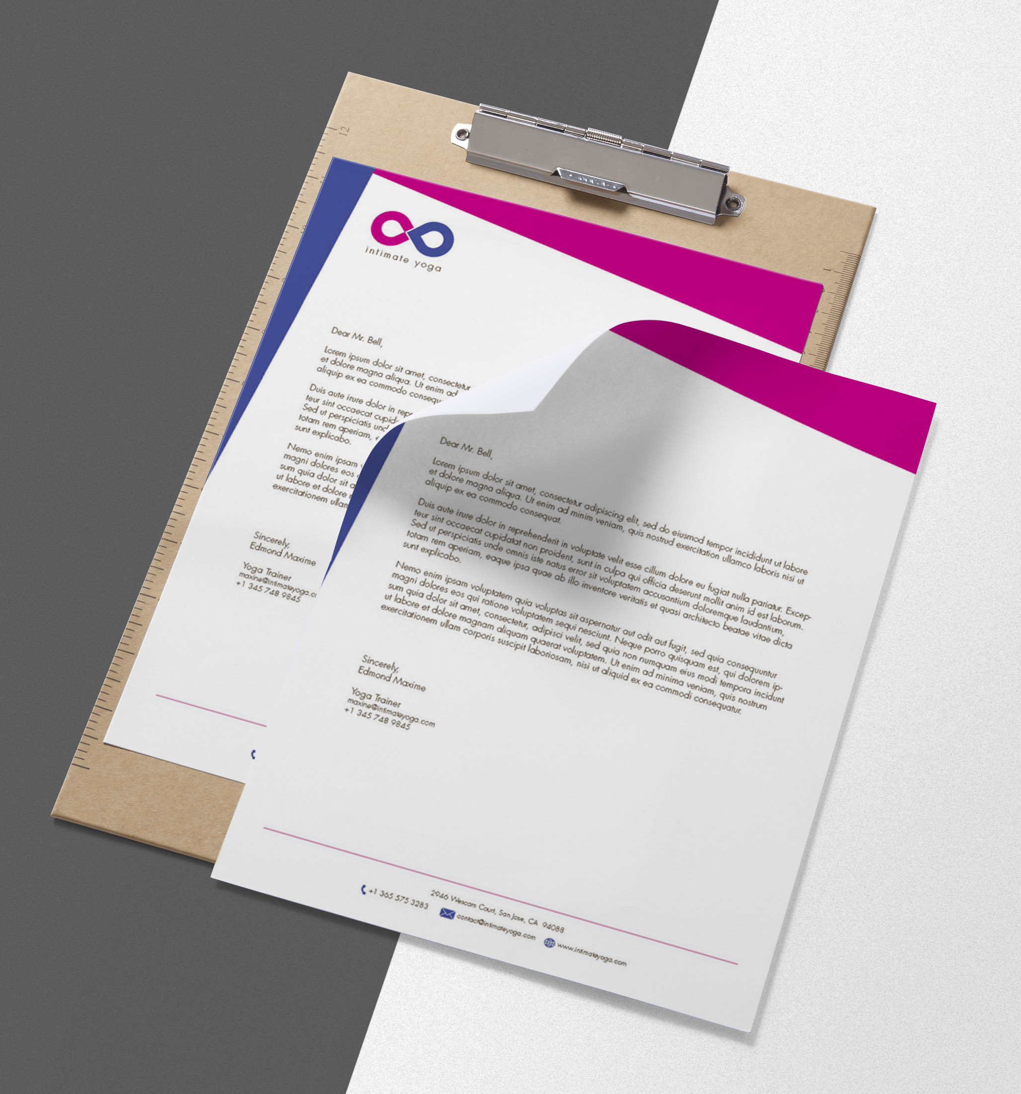 Intimate Yoga Letterhead