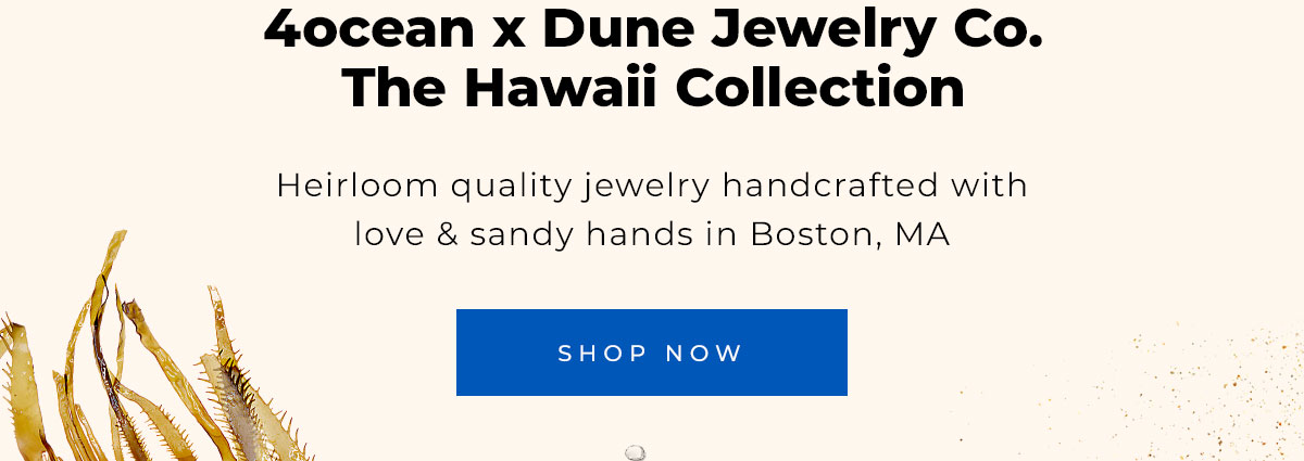 4ocean x Dune Jewelry Co. The Hawaii Collection  Heirloom quality jewelry handcrafted with love & sandy hands in Boston, MA.