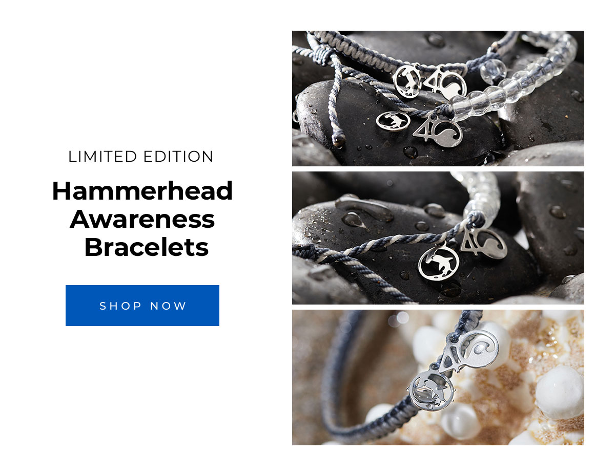 Limited edition hammerhead awareness bracelets.