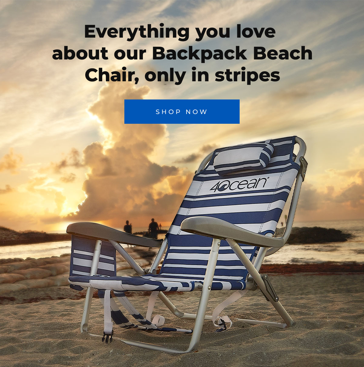 Everything you love  about our Backpack Beach Chair, only in stripes  Shop Now