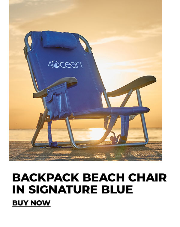 Backpack Beach Chair in Signature Blue. Buy Now