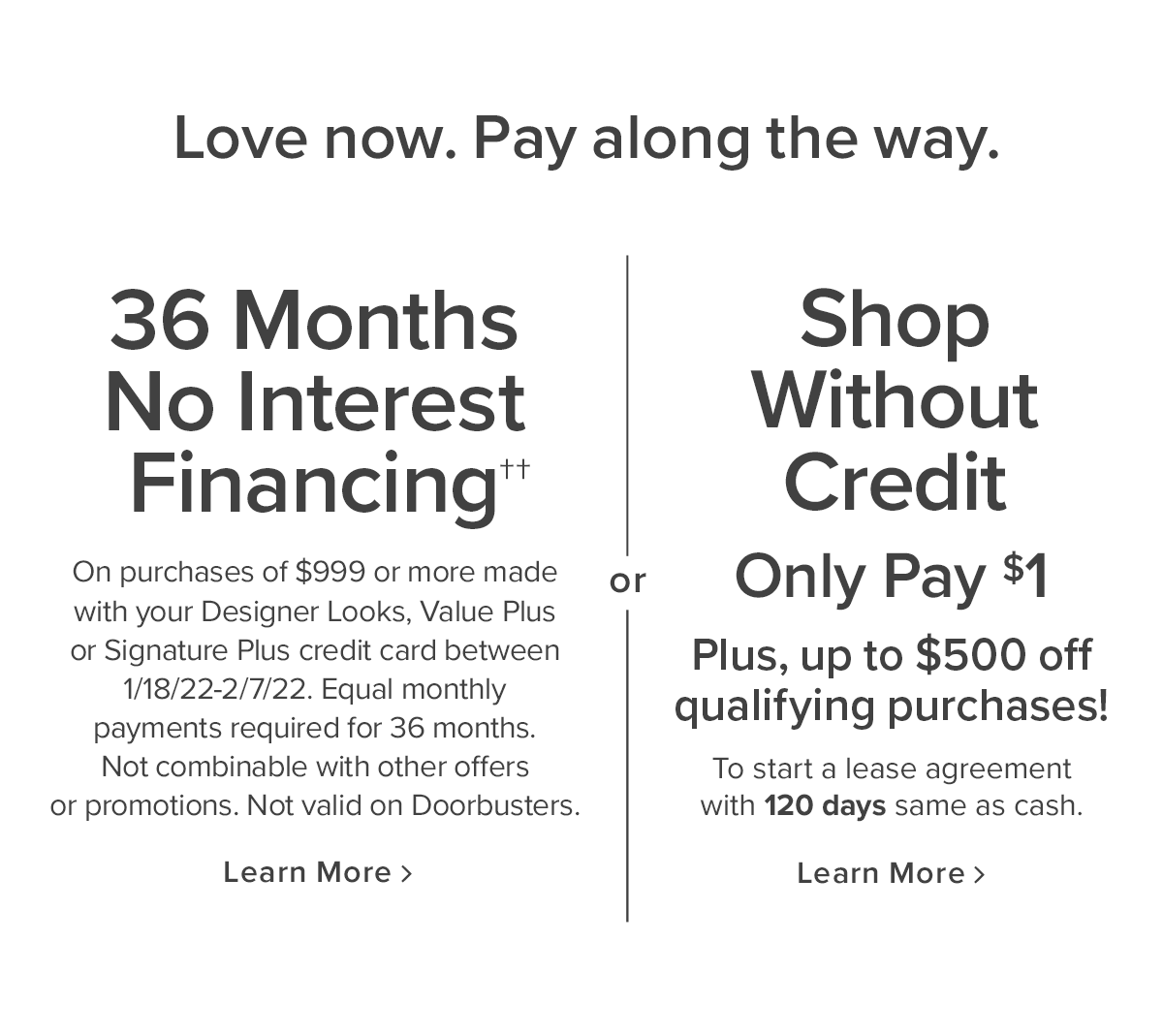 Financing options